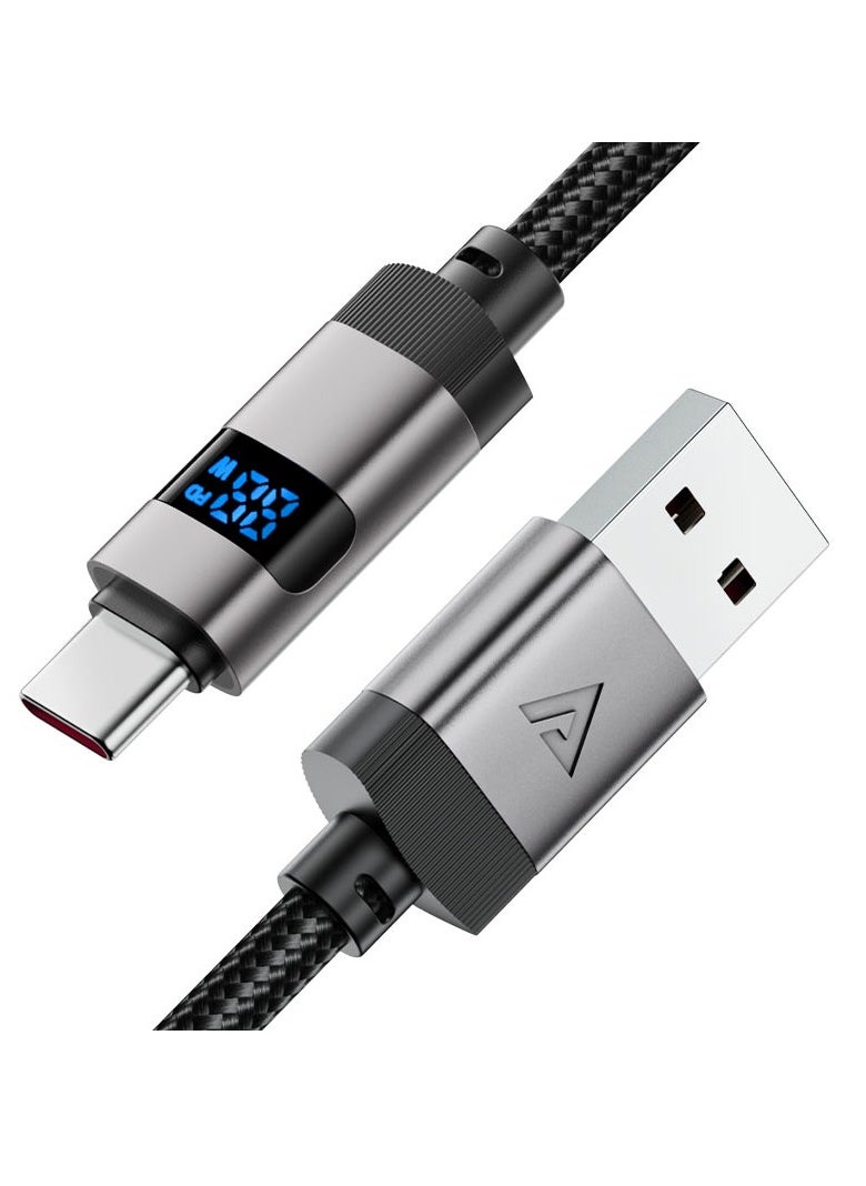 ACEFAST C15-04 66W USB-A to USB-C charging data cable with display