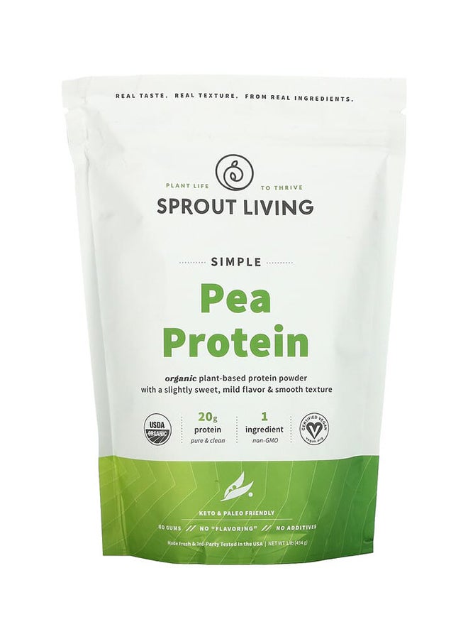 Simple Pea Protein Powder 1 lb (454 g)