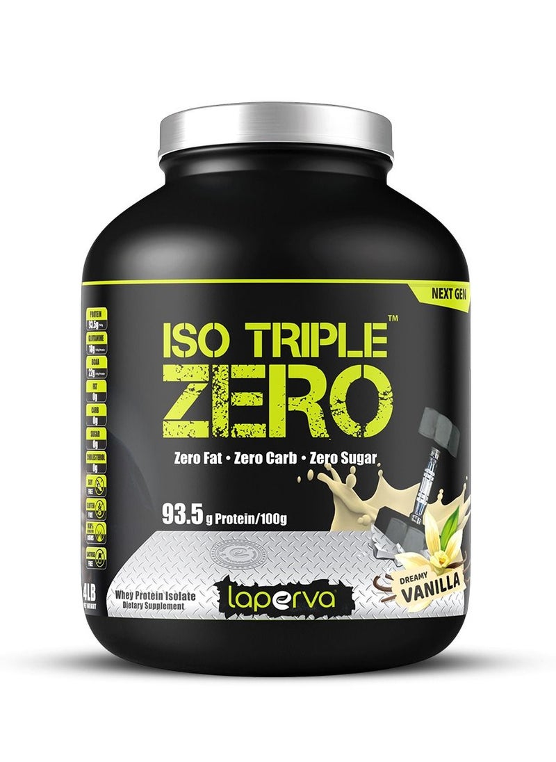 Iso Triple Zero Whey Protein Isolate Dreamy Vanilla Flavor 4Lb