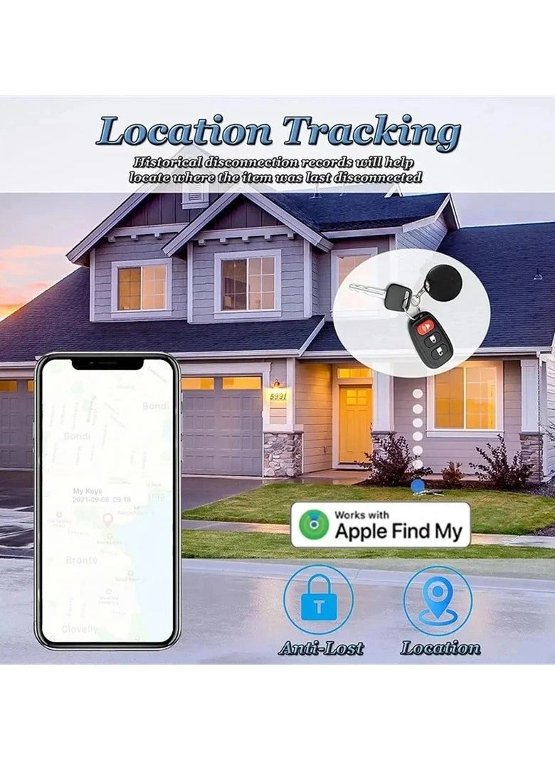 Smart Finder Bluetooth Tacker Smart AirTag Anti Lose Reminder key Finder Works with IOS Find My App (Black-2pcs)