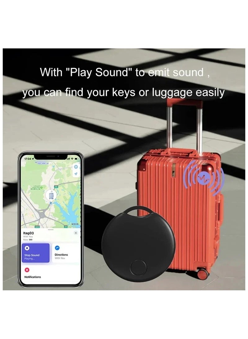 Smart Finder Bluetooth Tacker Smart AirTag Anti Lose Reminder key Finder Works with IOS Find My App (Black-2pcs)