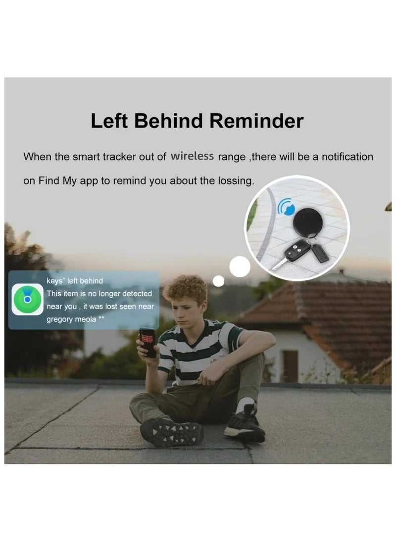 Smart Finder Bluetooth Tacker Smart AirTag Anti Lose Reminder key Finder Works with IOS Find My App (Black-2pcs)