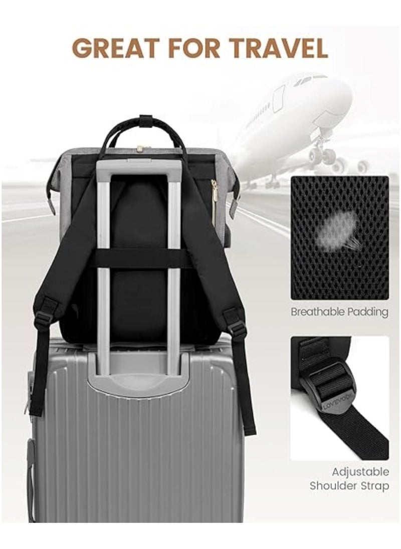 Modern Grey & Black Mums Baby Travel Bag Stylish and Functional