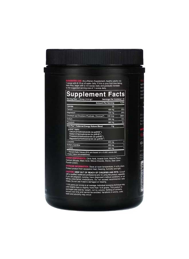 Keto Plus GO BHB   Raspberry Lemonade 11.2 oz 318 g