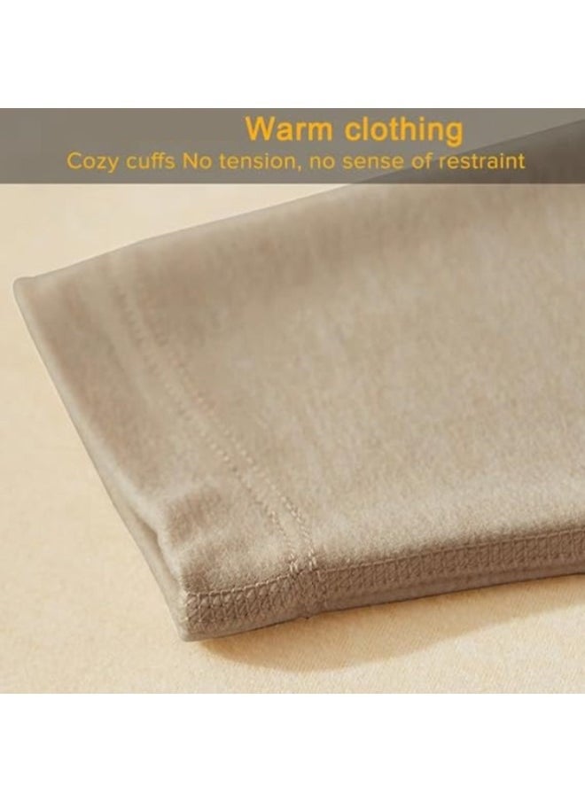 Women's Thermal Underwear Set, Round Neck Thermal Underwear Long Johns Women's Wool Silk Thermal Underwear Base Pajamas Set, Cold Weather