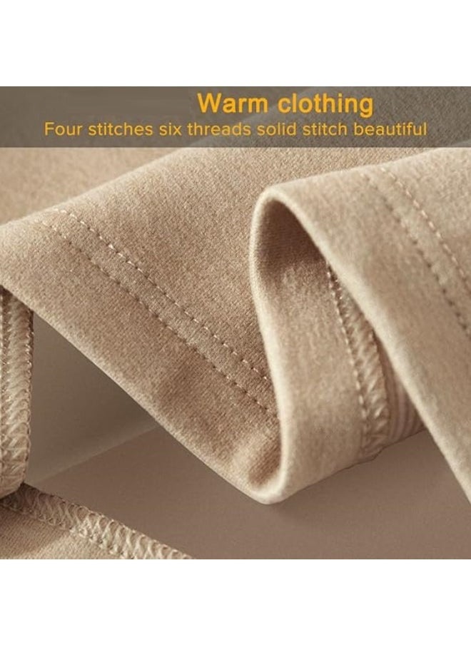Women's Thermal Underwear Set, Round Neck Thermal Underwear Long Johns Women's Wool Silk Thermal Underwear Base Pajamas Set, Cold Weather