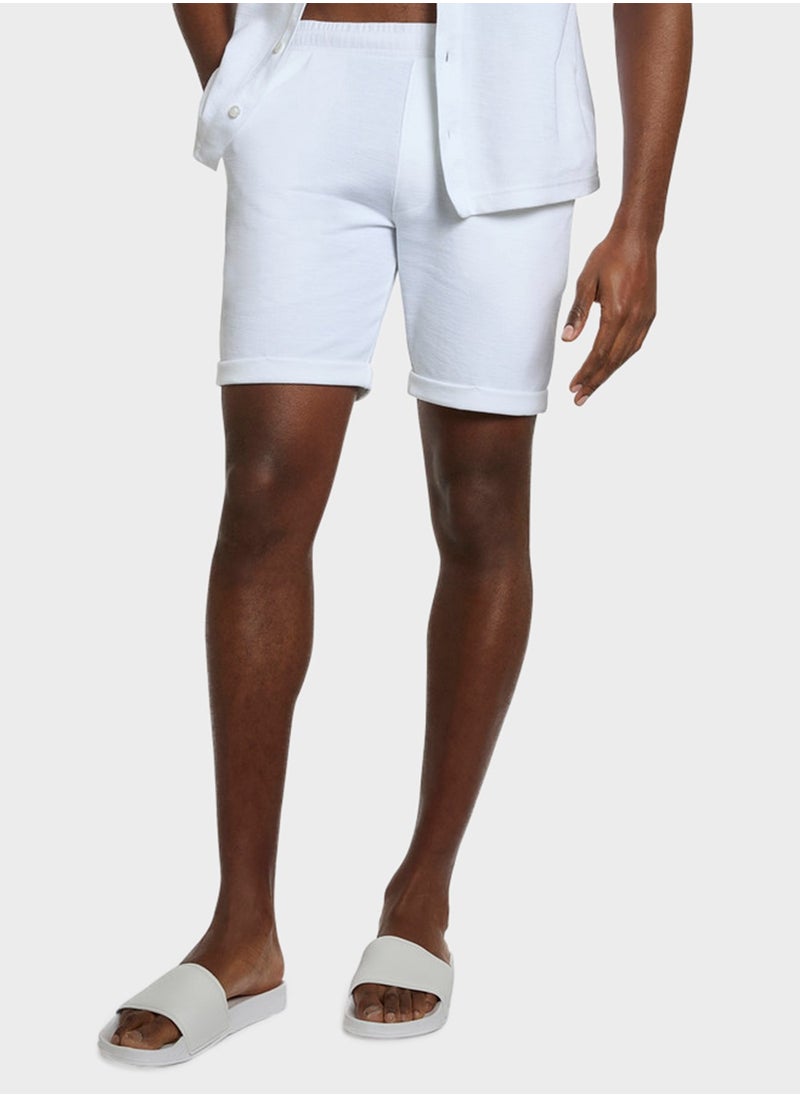 Men's White Cotton Shorts for Effortless Style & Comfort – Perfect for Everyday Casual Wear