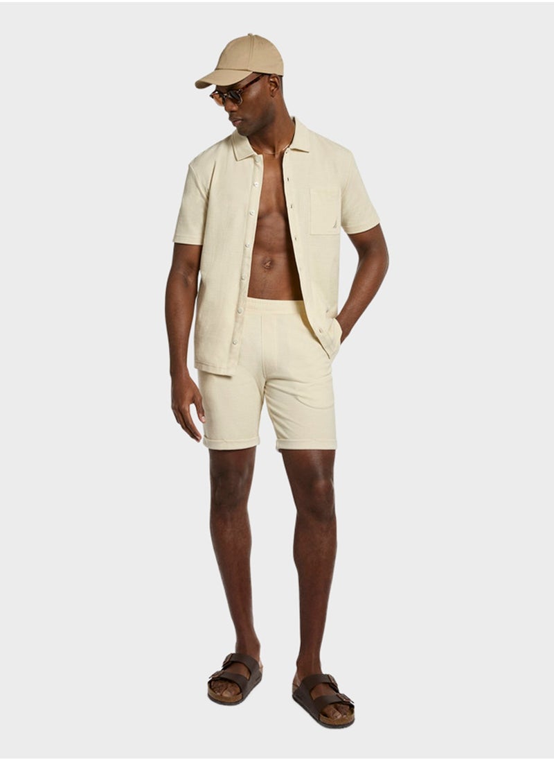 Men's Beige Cotton Shorts for Effortless Style & Comfort – Perfect for Everyday Casual Wear