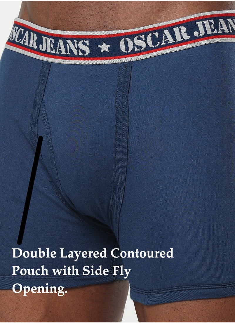 6 Pack 100% Double-Knit Cotton Organic Ultrasoft (Both Inside and Outside) Men's Underwear Boxer Briefs Breathable Antibacterial No Marks Waistband