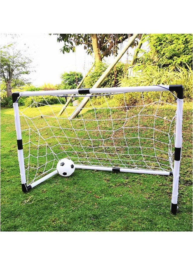 2 Pieces Of Portable Children'S Football Goals With Net, Ball And Pump, Suitable For Children Aged 3-7