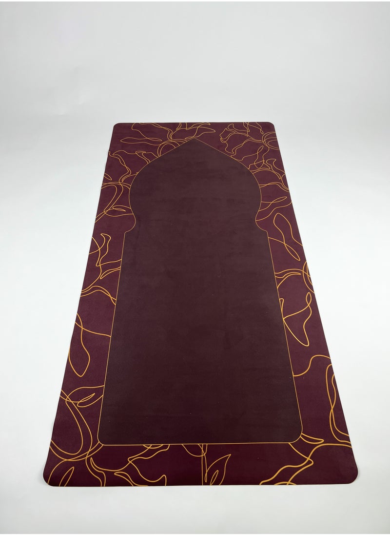 SABEEL Foldable Prayer Mat Rug 1mm Knee Support Brown