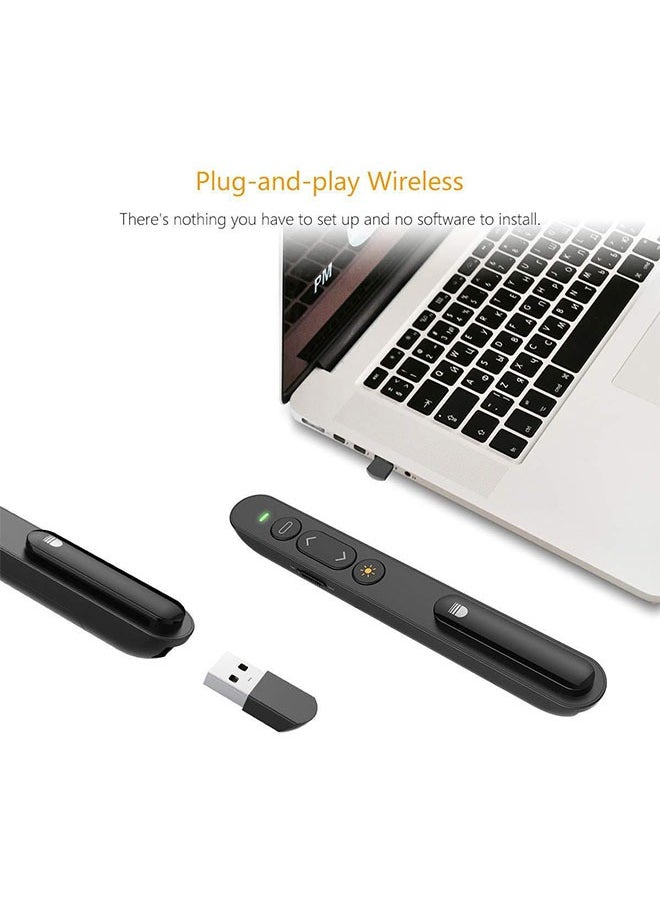 Wireless Remote Control Pen With USB Receiver(black)