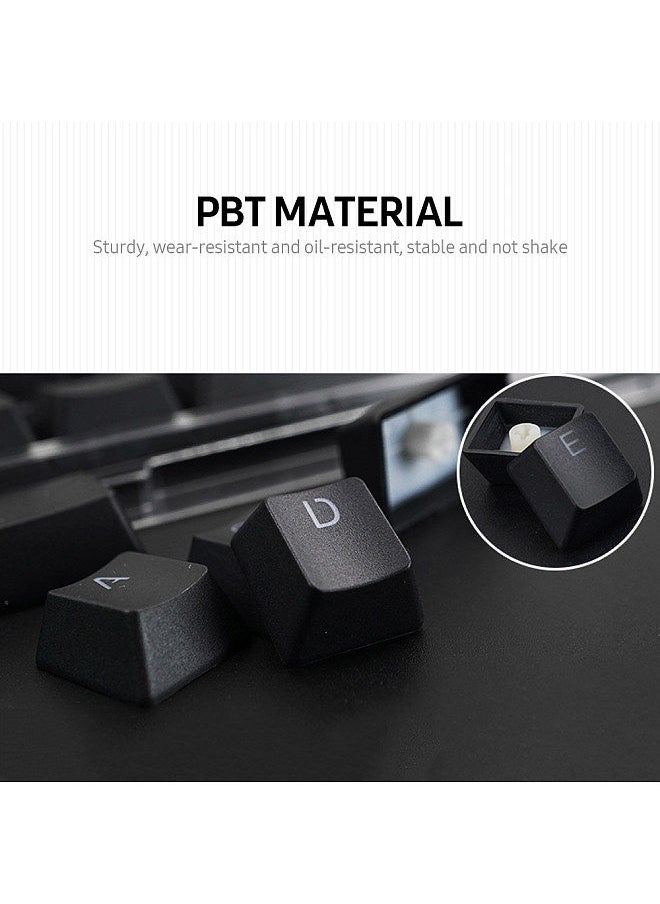 104 Keys Two-color Injection Molding PBT Keycap Set OEM Profile for Mechanical Keyboard Purple(Only Keycaps)