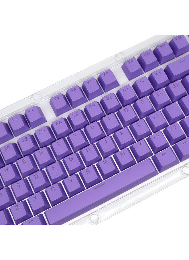 104 Keys Two-color Injection Molding PBT Keycap Set OEM Profile for Mechanical Keyboard Purple(Only Keycaps)