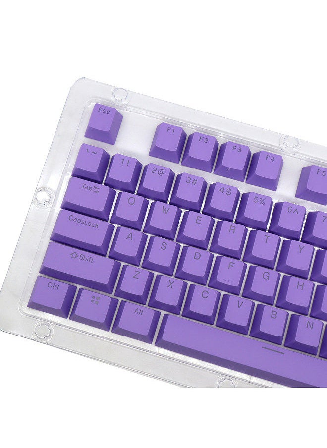 104 Keys Two-color Injection Molding PBT Keycap Set OEM Profile for Mechanical Keyboard Purple(Only Keycaps)