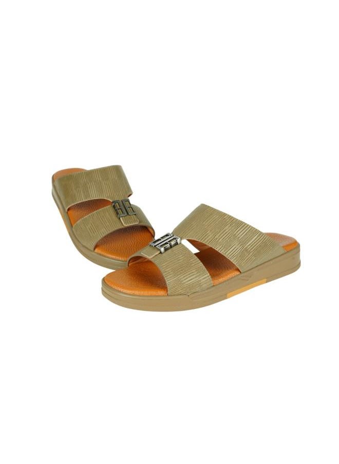 008-3649 Barjeel Uno Mens Arabic Sandals MSA139 Beige