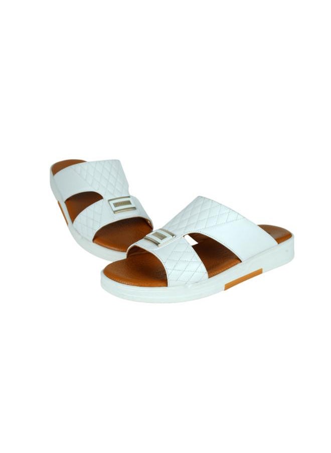 008-3643 Barjeel Uno Mens Arabic Sandals MSA138 White