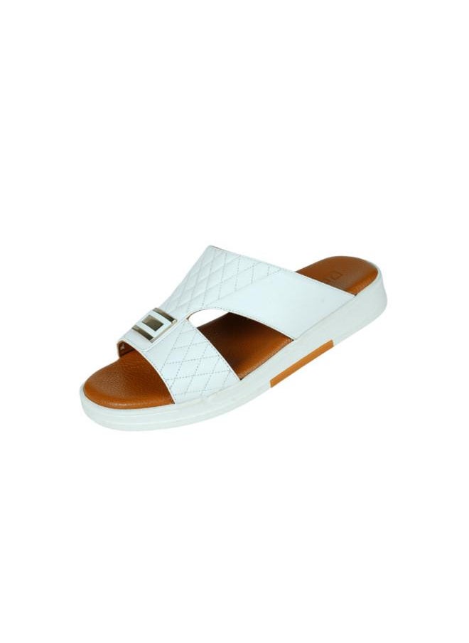 008-3643 Barjeel Uno Mens Arabic Sandals MSA138 White