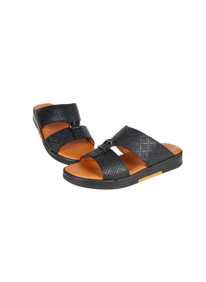 008-3660 Barjeel Uno Mens Arabic Sandals MSA145 Black