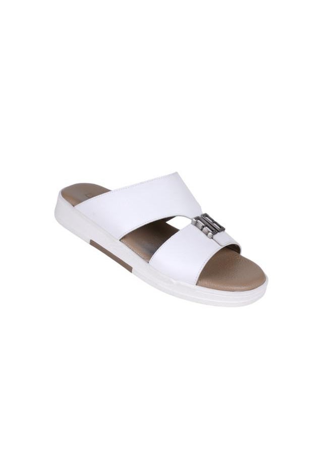 008-3653 Barjeel Uno Mens Arabic Sandals MSA144 White