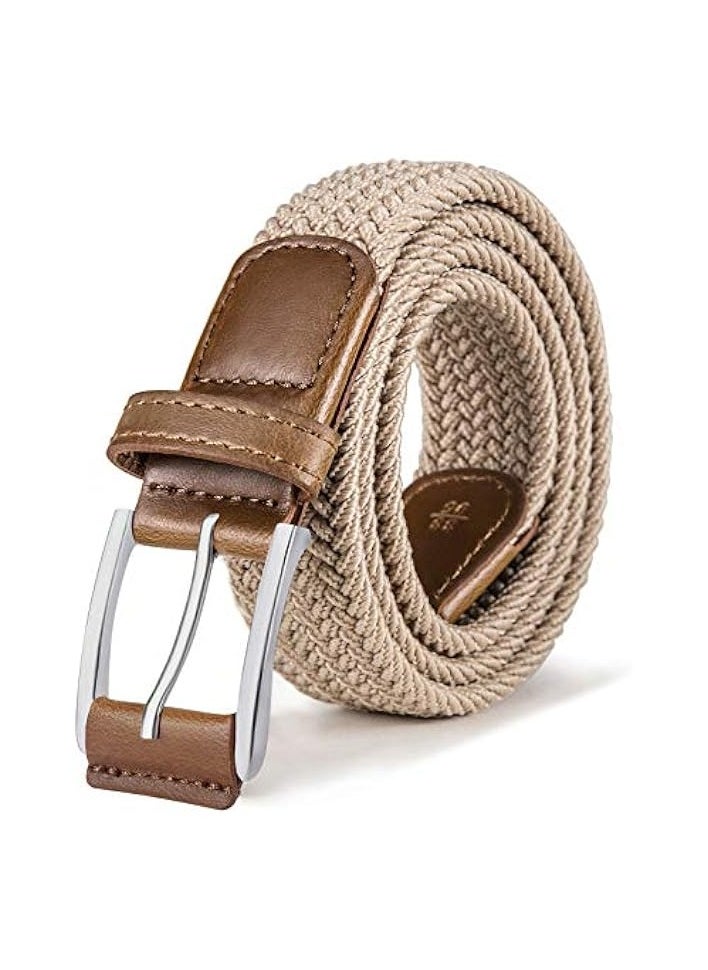 Stretch Belt Men,Mens Gift Woven Braided Web Belt 1 3/8 for Golf Casual Pants Shirts Jeans