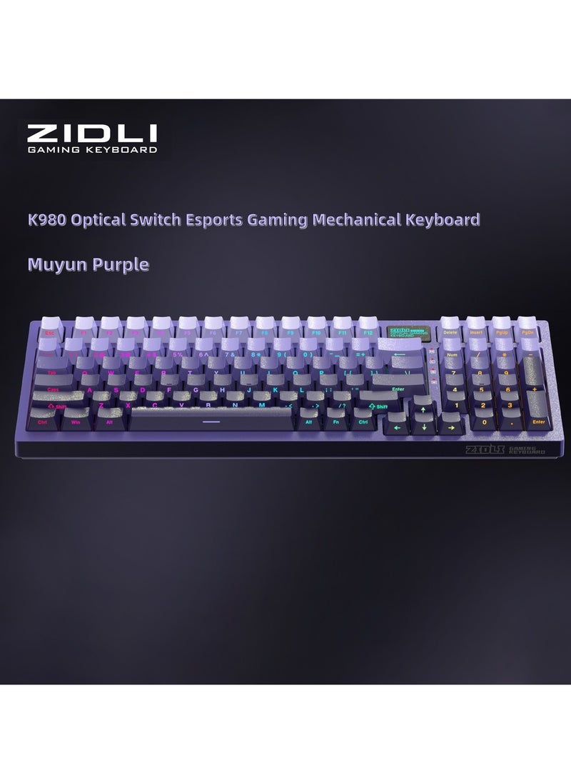 K980 Wired Mechanical Keyboard with Optical Switches | IP68 Waterproof | Full Key Hot-Swap | Side-Engraved Keycaps