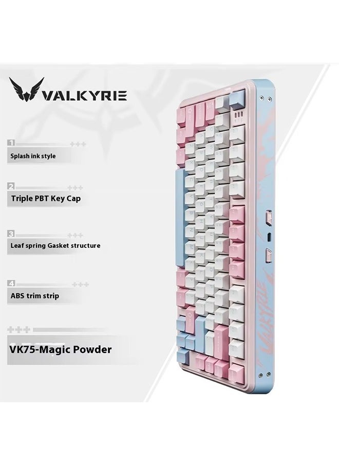 VALKYRIE VK75 Mechanical Keyboard Wireless Bluetooth Tri-Mode 2.4G USB RGB Backlit Hot Swap Laptop GamerPC Gaming Keyboard Gift