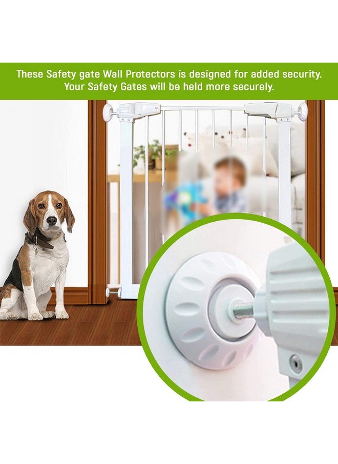 ® Wall Protector/Bumper Guards For Any Safety Gate, Stable & Non-Slip Safety Wall Pad Guard Wall Protector Pads For Baby Safety Gate, Pack Of 4, White