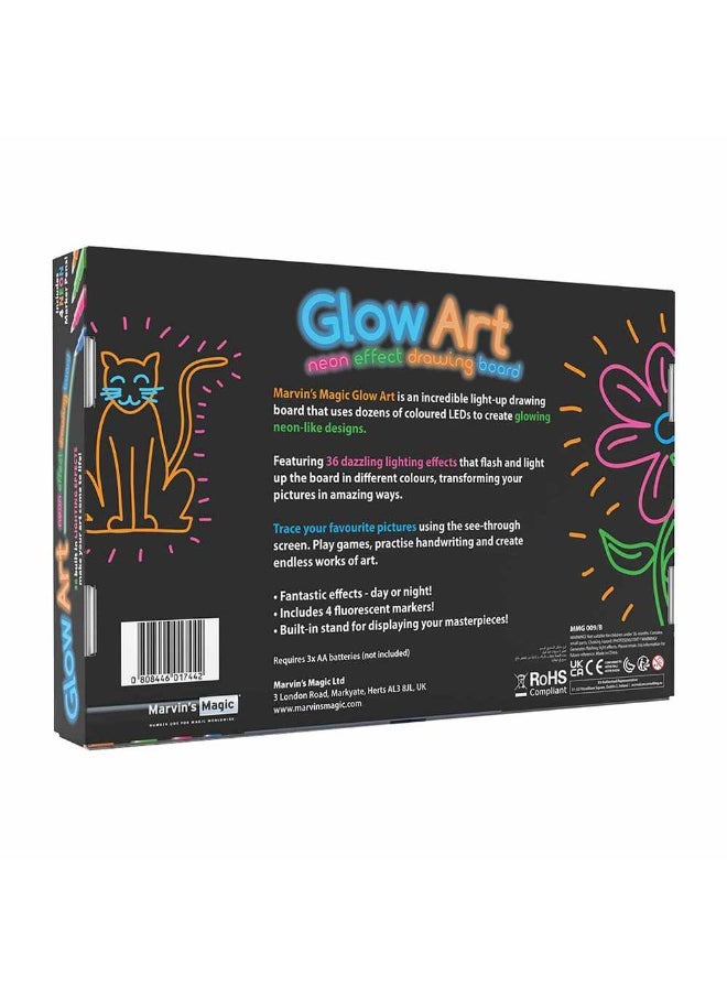 Marvin's Magic Glow Art Neon Effect Drawing Board (Pink)