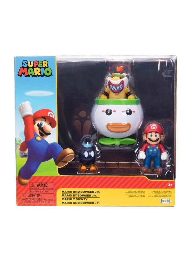 World of Nintendo Super Mario & Bowser Jr. Clown Cart in Collector's Box (4 Pack)