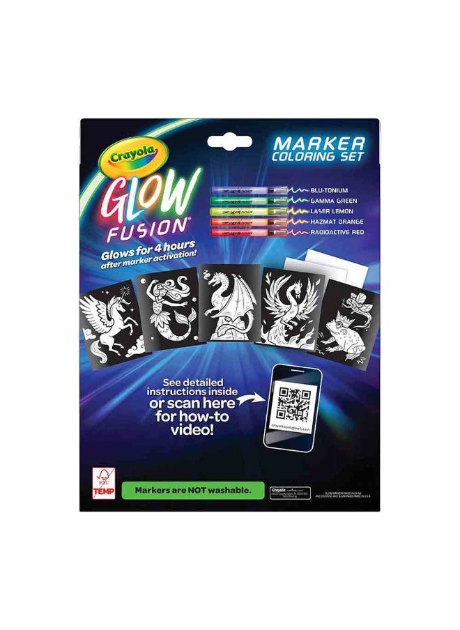 Crayola Mythical Creatures Glow Fusion Coloring Set