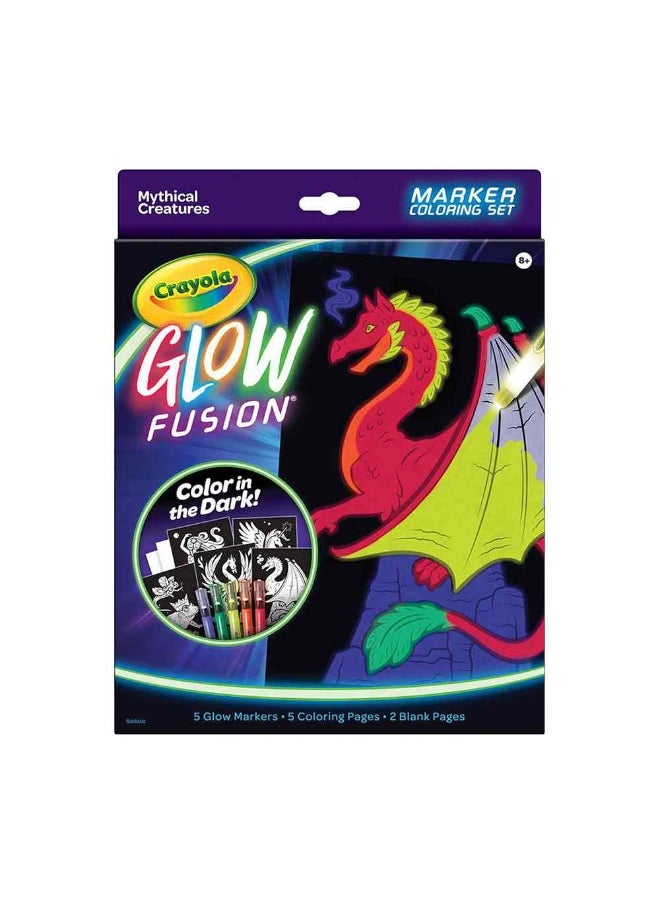 Crayola Mythical Creatures Glow Fusion Coloring Set