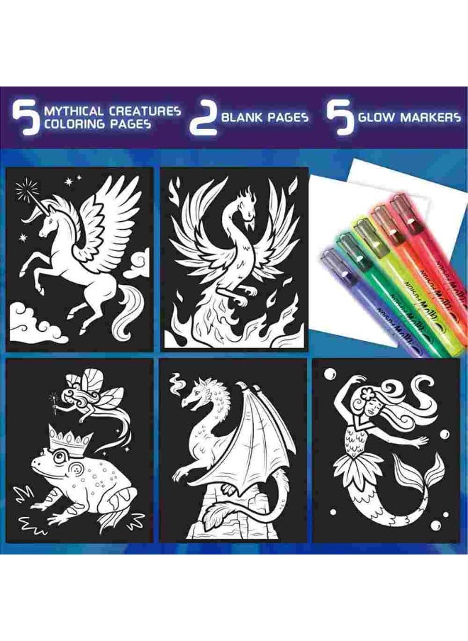 Crayola Mythical Creatures Glow Fusion Coloring Set