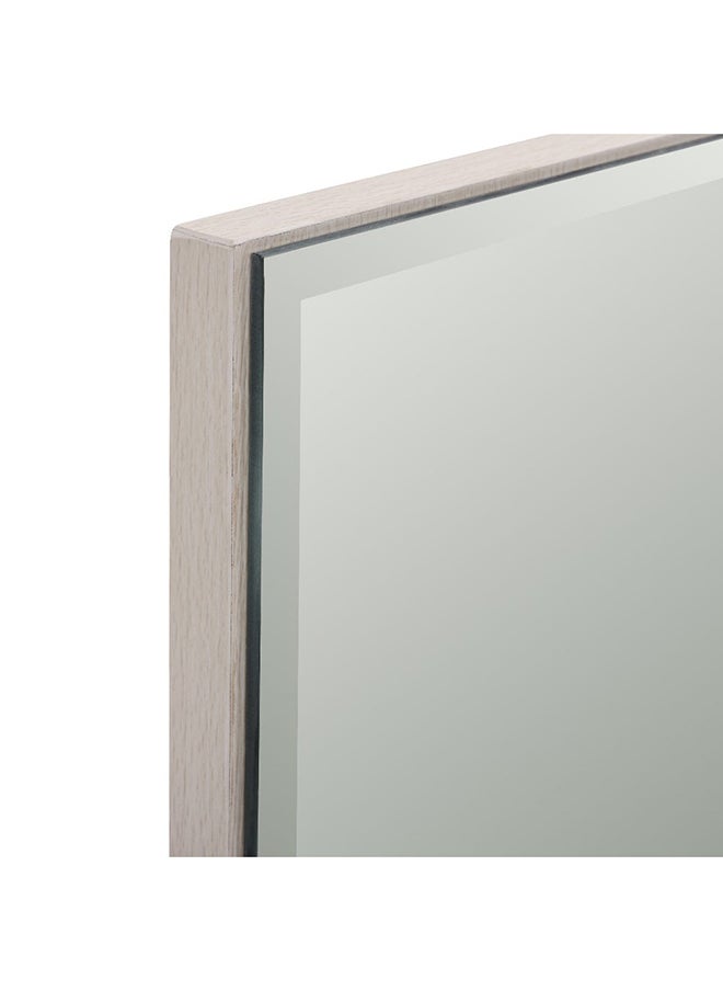 Toreno Framed Mirror, White Oak