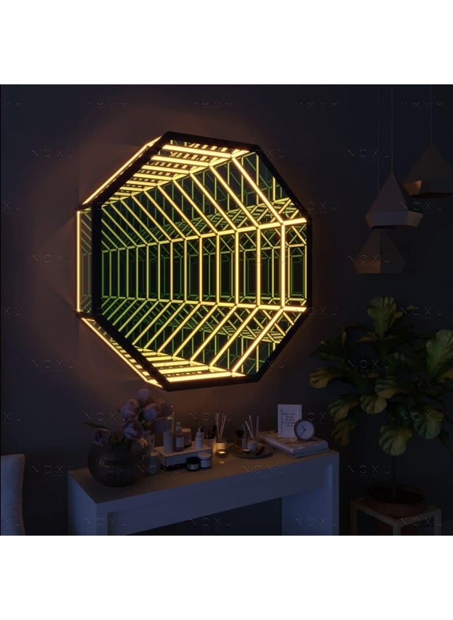 Besty Home Portal Infinity Mirror Wall Night Light Decor Magic Mirror Smart Led Wall Lamp Rgb Wifi Mobile App Smart Life Alexa