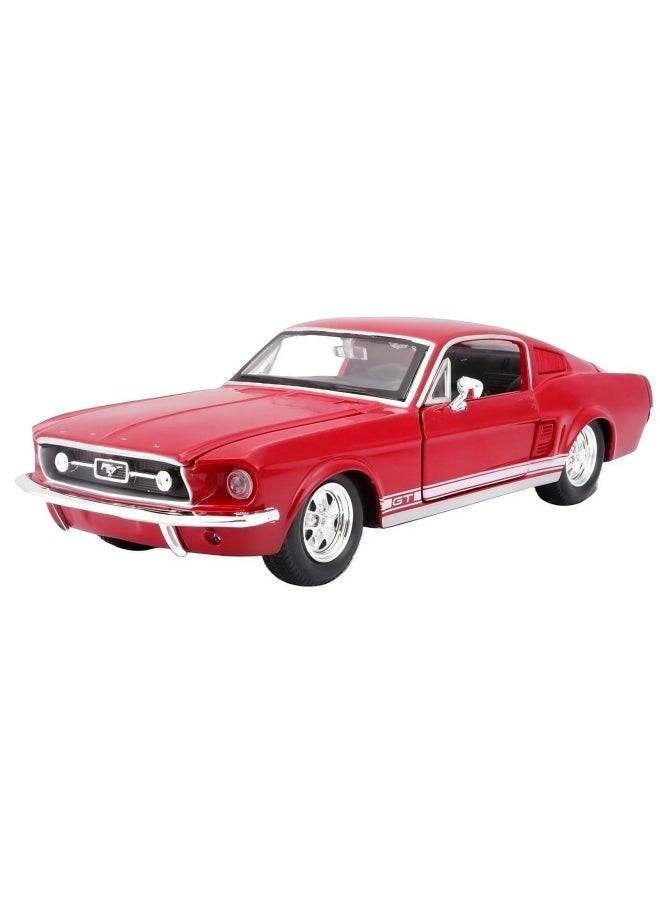 Maisto Ford Mustang 1967 Diecast Model Car (1:24, Red)