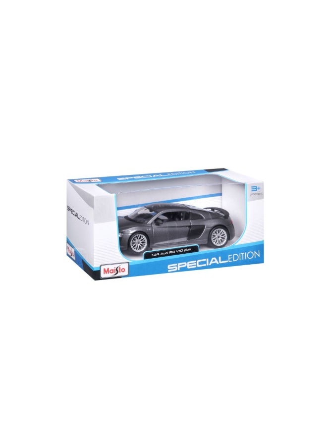 Maisto Audi R8 V10 Plus Diecast Model Car (1:24, Grey)