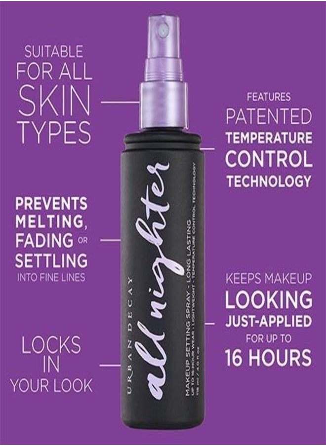 Urban Decay All Nighter Long Lasting Makeup Setting Spray 118ml - 16-Hour Wear & Smudge-Proof Finish