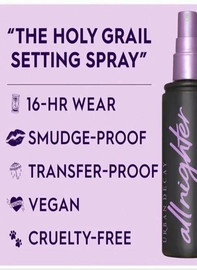 Urban Decay All Nighter Long Lasting Makeup Setting Spray 118ml - 16-Hour Wear & Smudge-Proof Finish