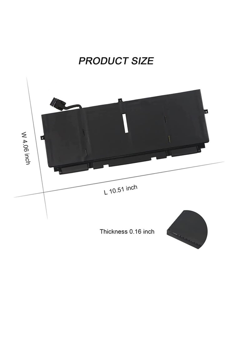 New Replacement 722KK Laptop Battery Compatible for Dell XPS 13 9300 2020 i5 FHD XPS 13 9310 Series 2XXFW 02XXFW FP86V 0FP86V WN0N0 0WN0N0 P117G P117G001 P117G002 7.6V 52Wh 4-Cell