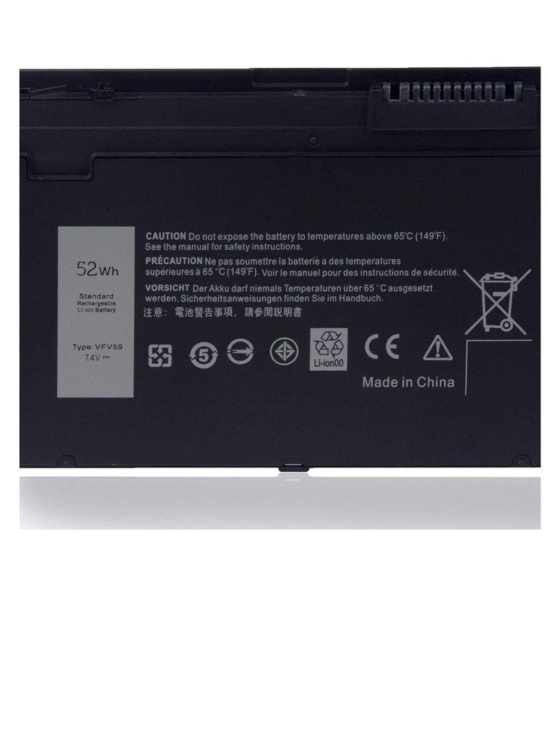 VFV59 Laptop Battery Compatible for Dell Latitude 12 7000 E7240 E7250 Series Notebook F3G33 HJ8KP GVD76 J31N7 NCVF0 W57CV 9C26T 451-BBFX 451-BBFW 451-BBFY 7.4V 52WH
