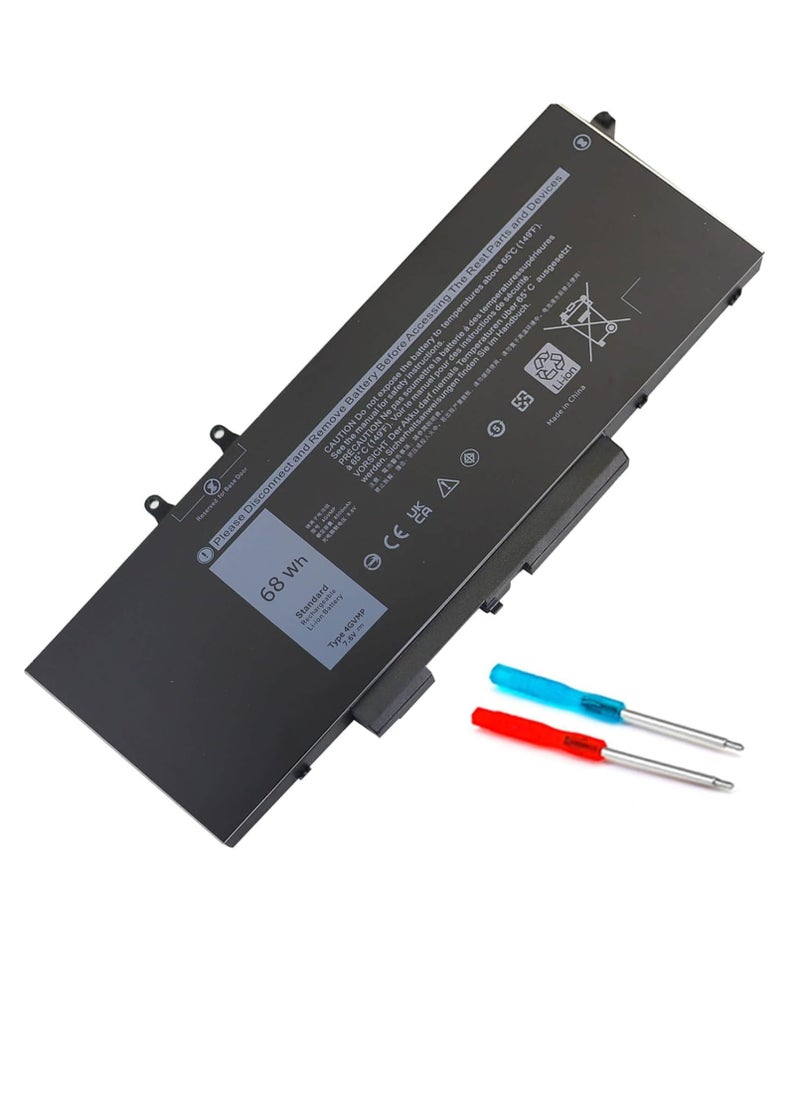 7.6V 68W, 4GVMP 0X77XY 0C5GV2 Laptop Battery Compatible for Dell Latitude 5400 5500 5410 5510 Precision 3540 3550 Inspiron 7590 7591 7791 2-in-1 Series 1V1XF R8DC. 7N RF7W, M 9JRYT 09JRYT