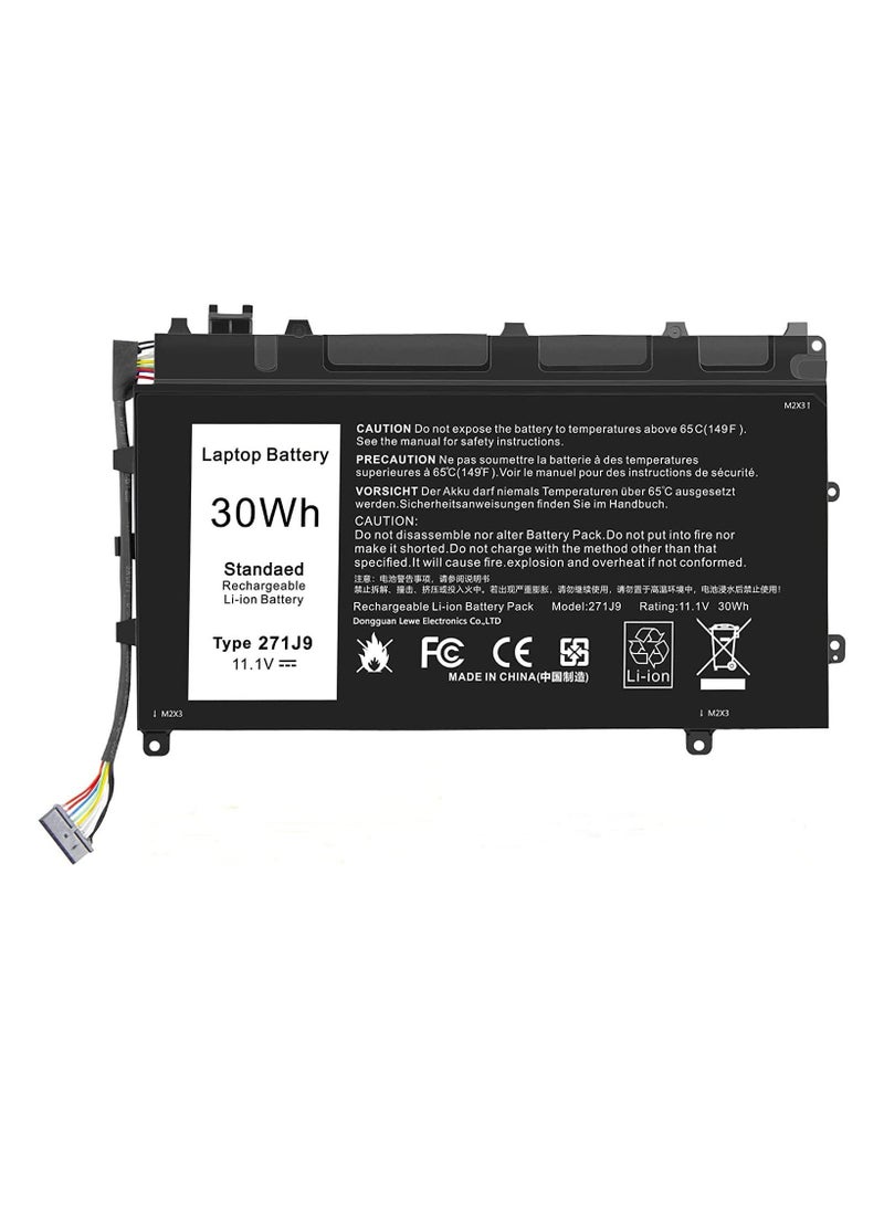 11.1V 30Wh 3-Cell 271J9 GWV47 0GWV47 MN791 YX81V 3WKT0 0MN791 Laptop battery compatible for Dell Latitude 7350 13 7000