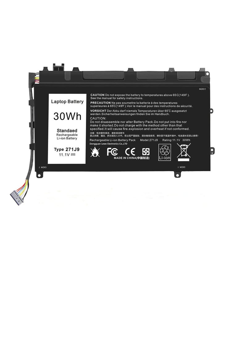 11.1V 30Wh 3-Cell 271J9 GWV47 0GWV47 MN791 YX81V 3WKT0 0MN791 Laptop battery compatible for Dell Latitude 7350 13 7000