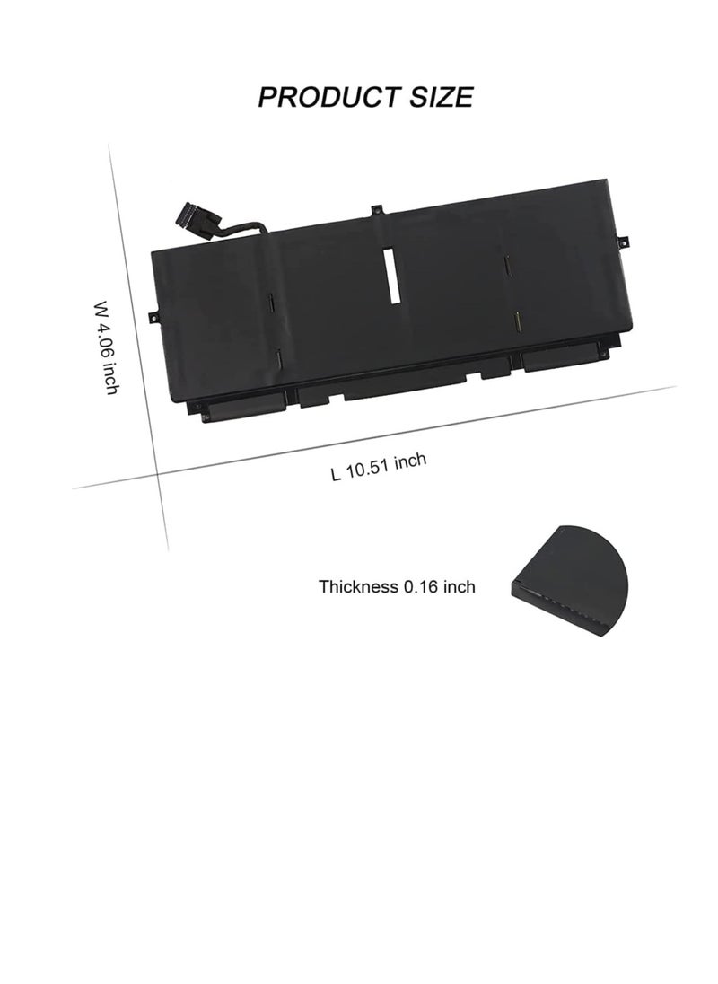 New Replacement 722KK Laptop Battery Compatible for Dell XPS 13 9300 2020 i5 FHD XPS 13 9310 Series 2XXFW 02XXFW FP86V 0FP86V WN0N0 0WN0N0 P117G P117G001 P117G002 7.6V 52Wh 4-Cell
