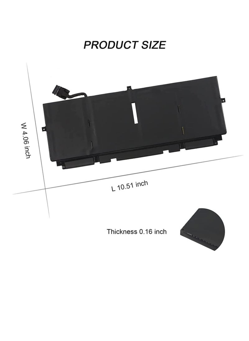 New Replacement 722KK Laptop Battery Compatible for Dell XPS 13 9300 2020 i5 FHD XPS 13 9310 Series 2XXFW 02XXFW FP86V 0FP86V WN0N0 0WN0N0 P117G P117G001 P117G002 7.6V 52Wh 4-Cell