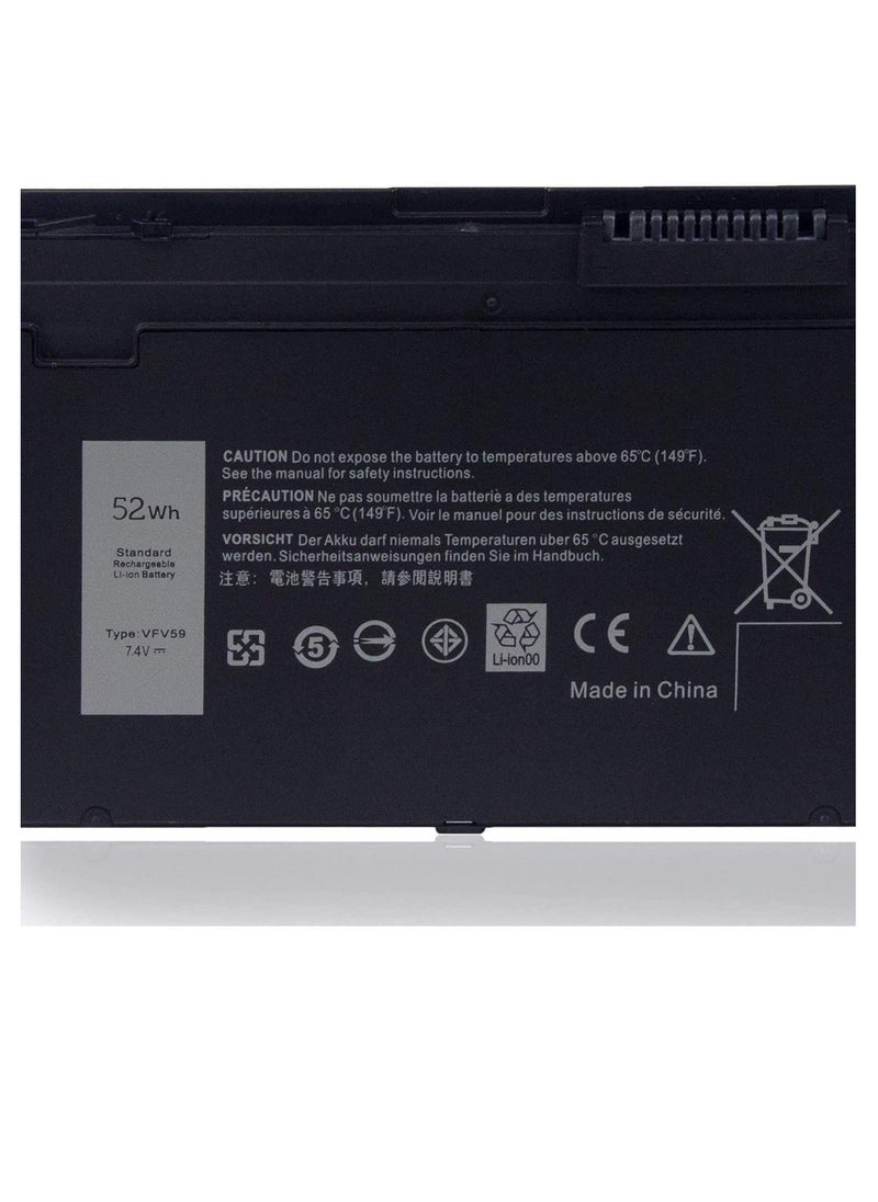 VFV59 Laptop Battery Compatible for Dell Latitude 12 7000 E7240 E7250 Series Notebook F3G33 HJ8KP GVD76 J31N7 NCVF0 W57CV 9C26T 451-BBFX 451-BBFW 451-BBFY 7.4V 52WH