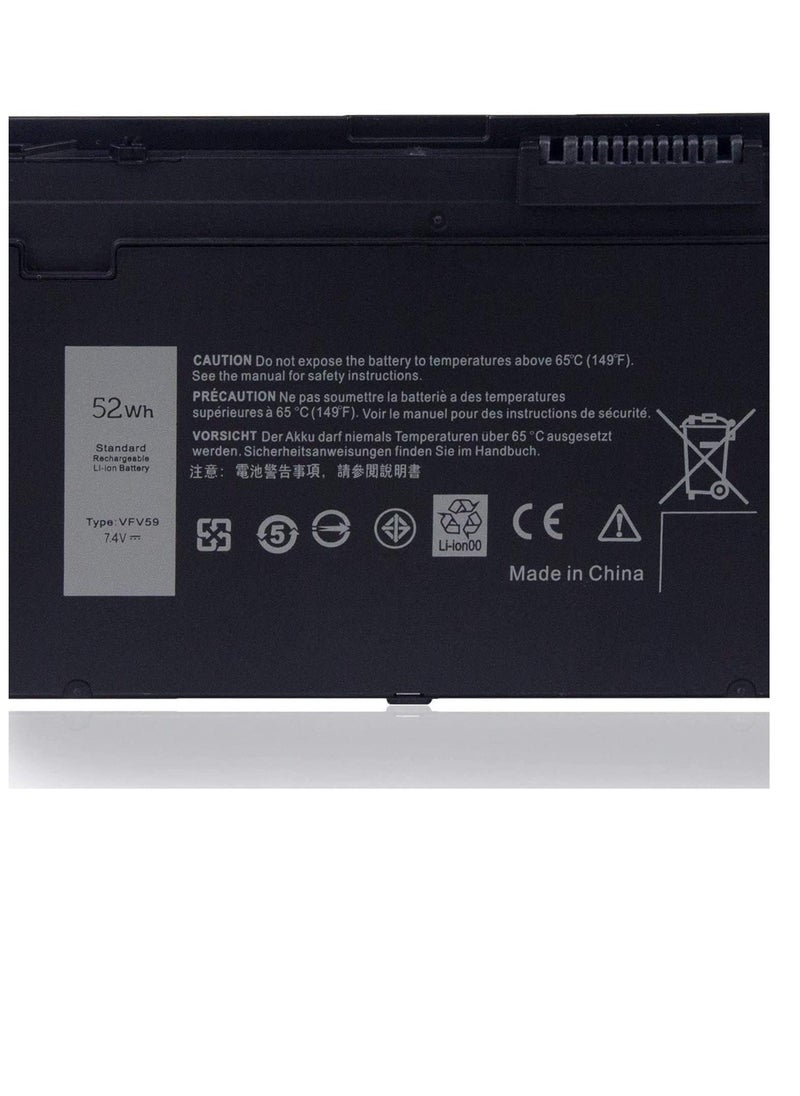 VFV59 Laptop Battery Compatible for Dell Latitude 12 7000 E7240 E7250 Series Notebook F3G33 HJ8KP GVD76 J31N7 NCVF0 W57CV 9C26T 451-BBFX 451-BBFW 451-BBFY 7.4V 52WH