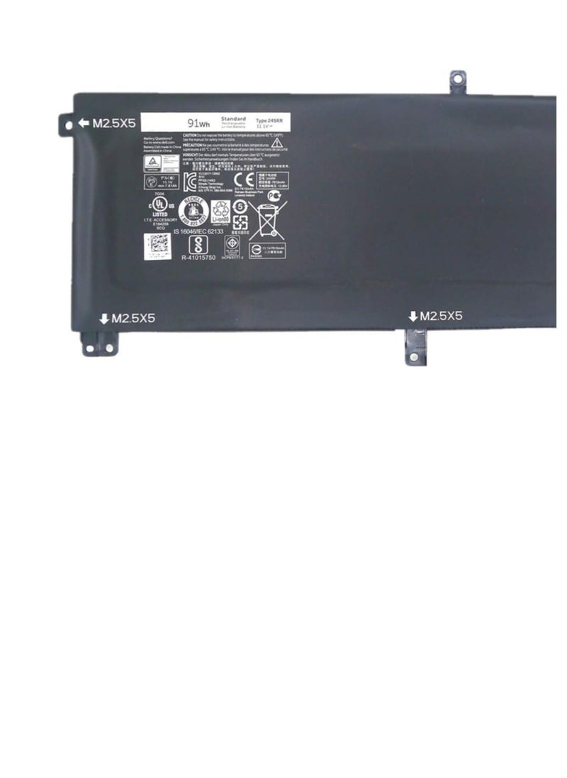 11.1V 91WH 245RR 7D1WJ Laptop BatteryCompatible for Dell XPS 15 9530 Precision M3800 Laptop T0TRM H76MV 0H76MY 07D1WJ Y758W