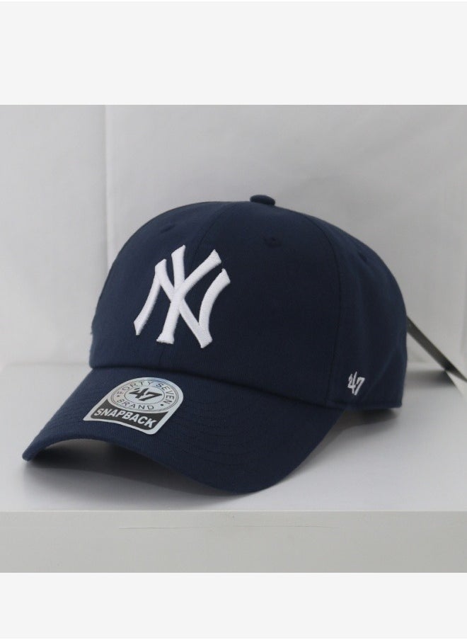 New Era MLB New York Yankees fashion sun hat, mesh hat, outdoor men's and women's sports duckbill hat dark blue